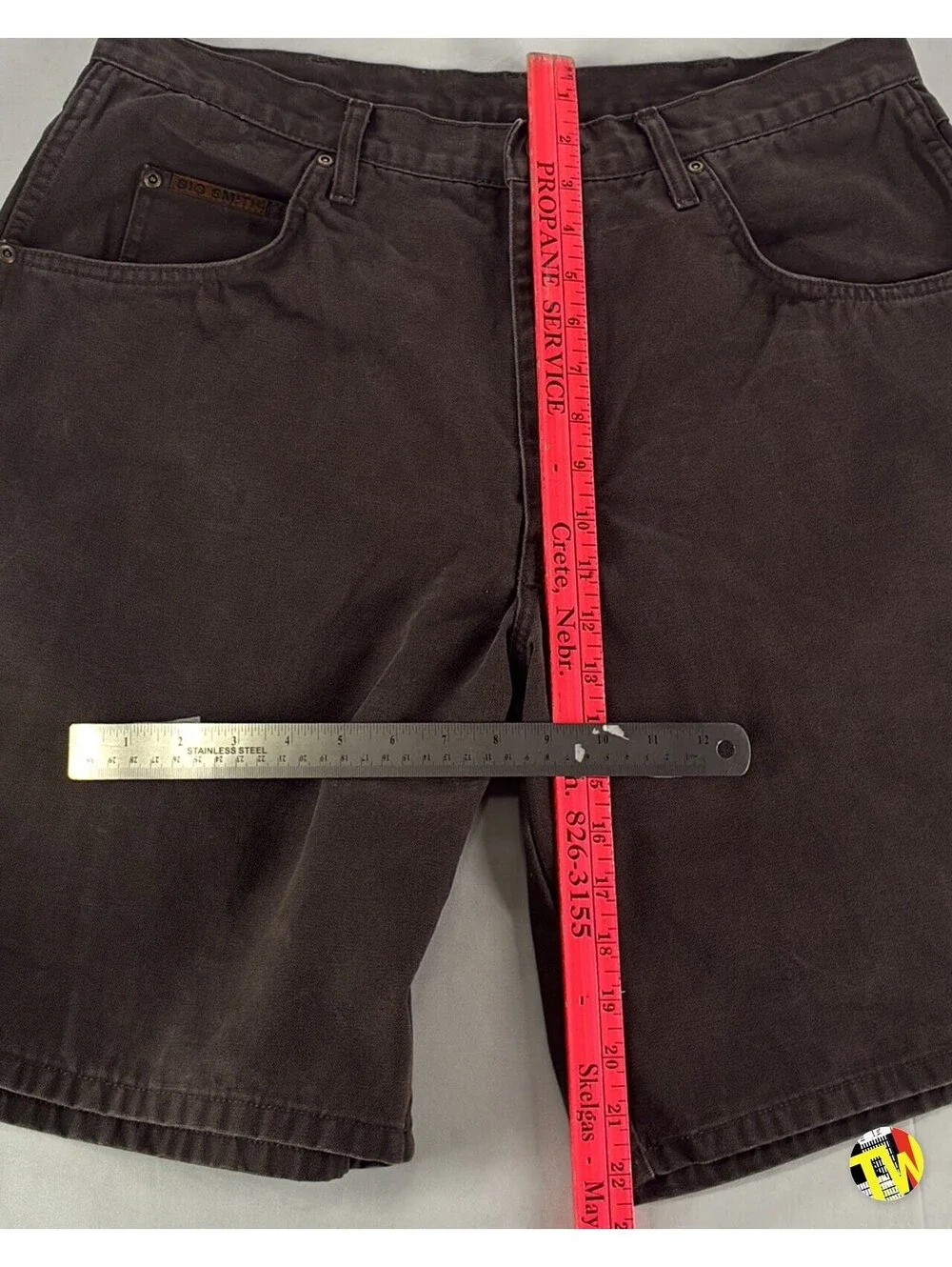 Y2K Big Smith Carpenter Shorts Faded Brown Canvas Workwear